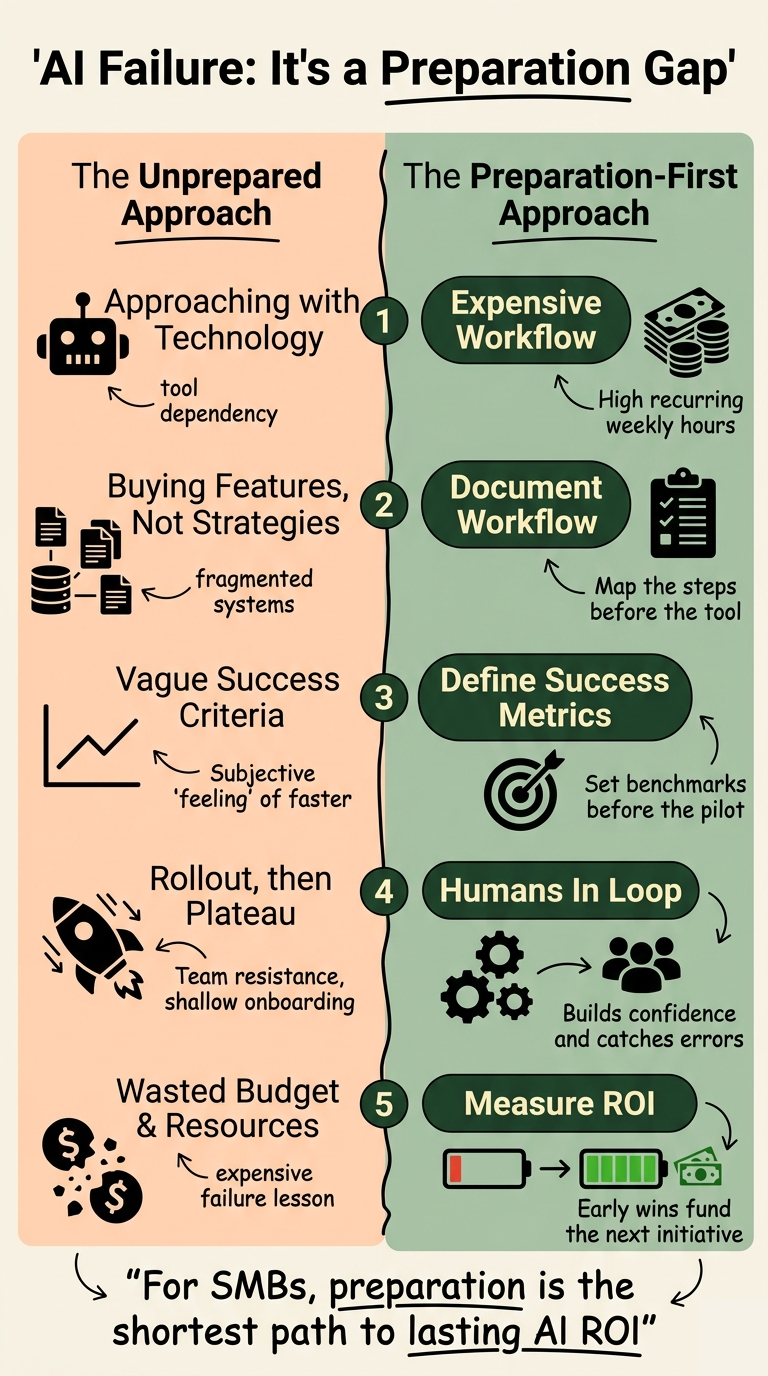 Why most AI projects fail for SMBs and the 5 things the successful 5% do differently